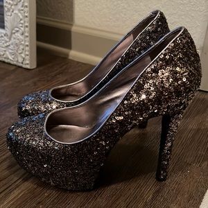 Jessica Simpson sequin heels